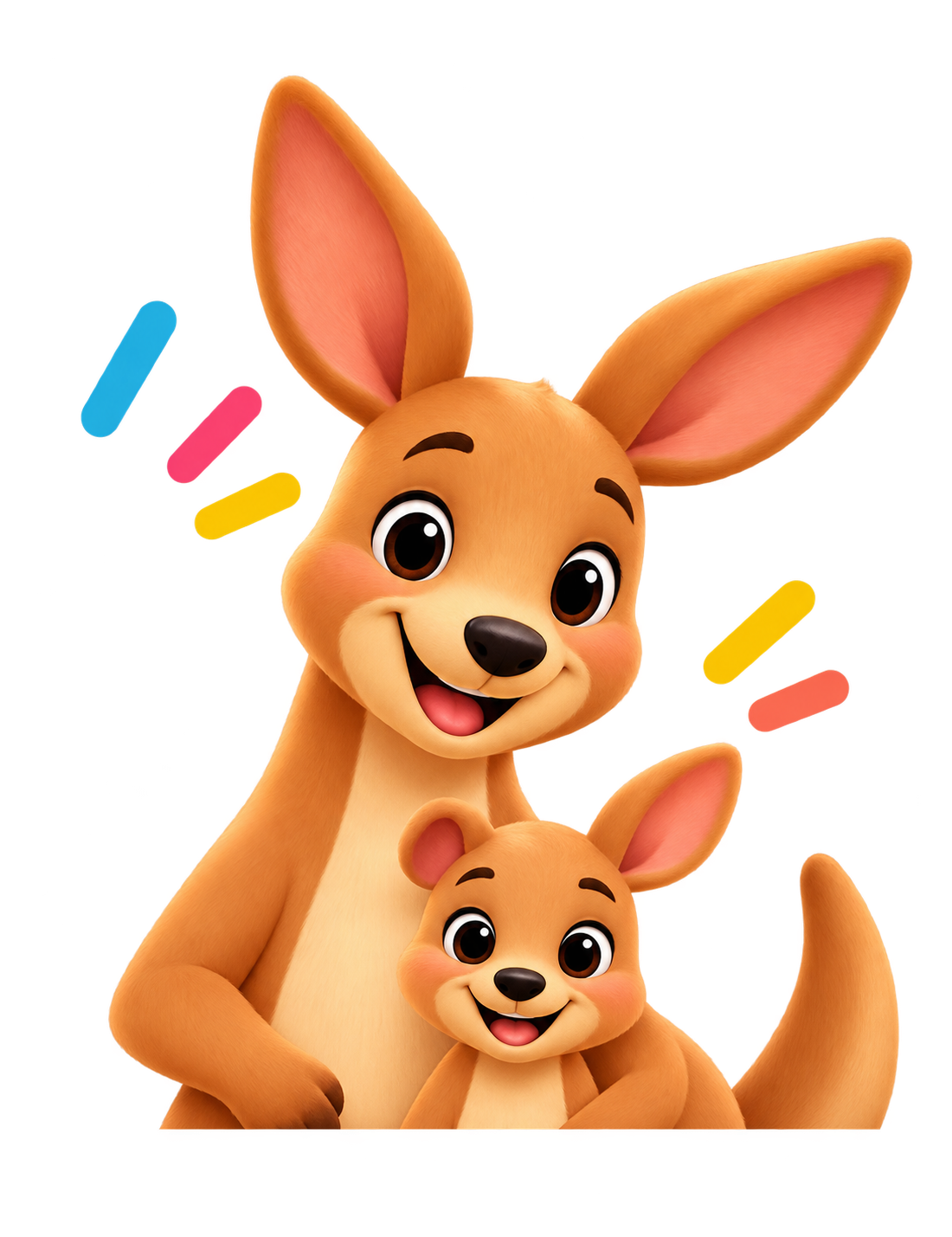 A kangaroo with her joey